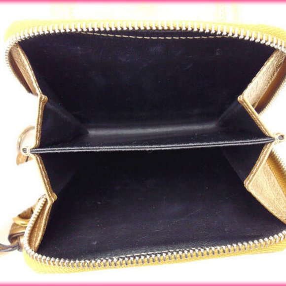 Chloe Wallet Purse Bifold Gold Woman Authentic Used - Picture 5 of 5